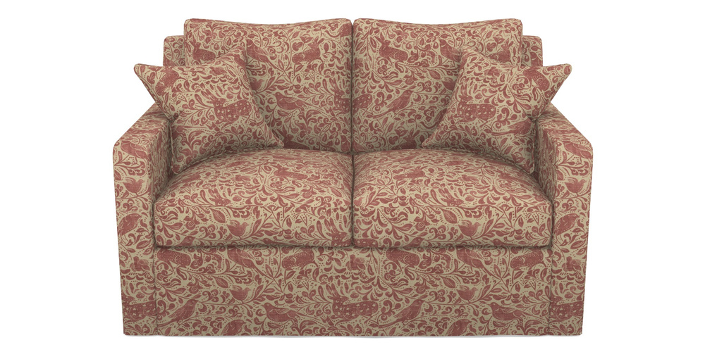 Product photograph of Stopham Sofa Bed 2 Seater Sofa Bed In V A Drawn From Nature - Bird And Rabbit - Red from Sofas and Stuff Limited