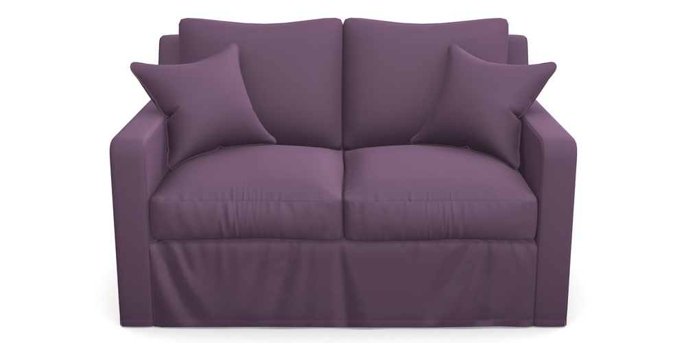 Product photograph of Stopham Sofa Bed 2 Seater Sofa Bed In Clever Glossy Velvet - Blackcurrant from Sofas and Stuff Limited