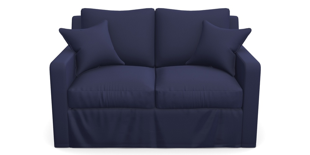 Product photograph of Stopham Sofa Bed 2 Seater Sofa Bed In Clever Glossy Velvet - Navy from Sofas and Stuff Limited