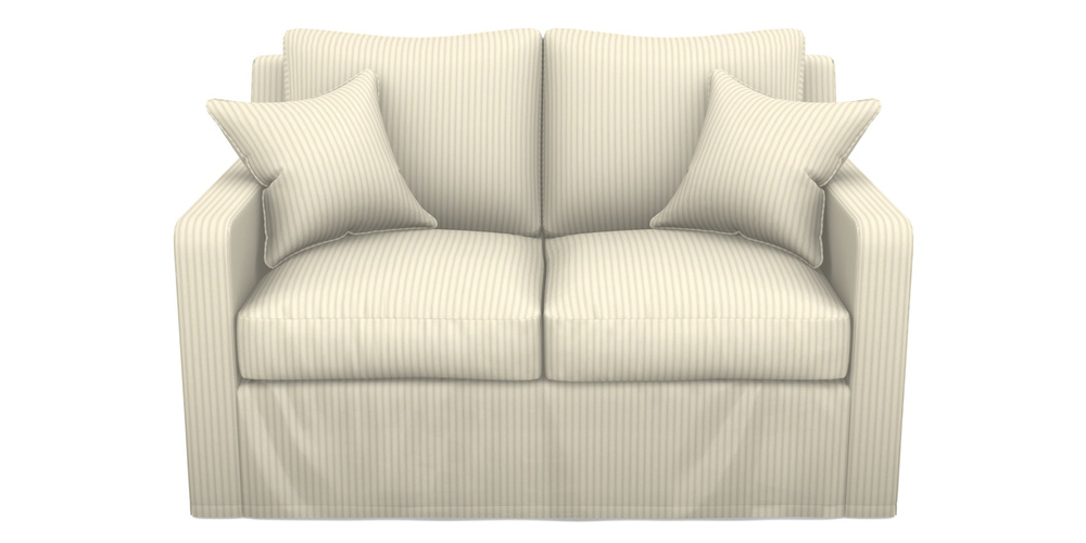 Product photograph of Stopham Sofa Bed 2 Seater Sofa Bed In Cotton Stripe - Grey from Sofas and Stuff Limited