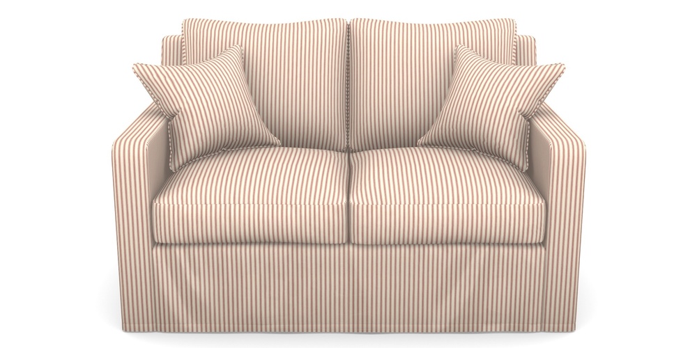 Product photograph of Stopham Sofa Bed 2 Seater Sofa Bed In Cotton Stripe - Peony from Sofas and Stuff Limited