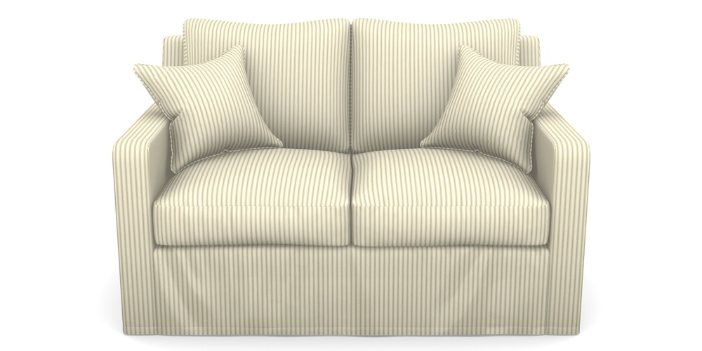 Product photograph of Stopham Sofa Bed 2 Seater Sofa Bed In Cotton Stripe - Sage from Sofas and Stuff Limited