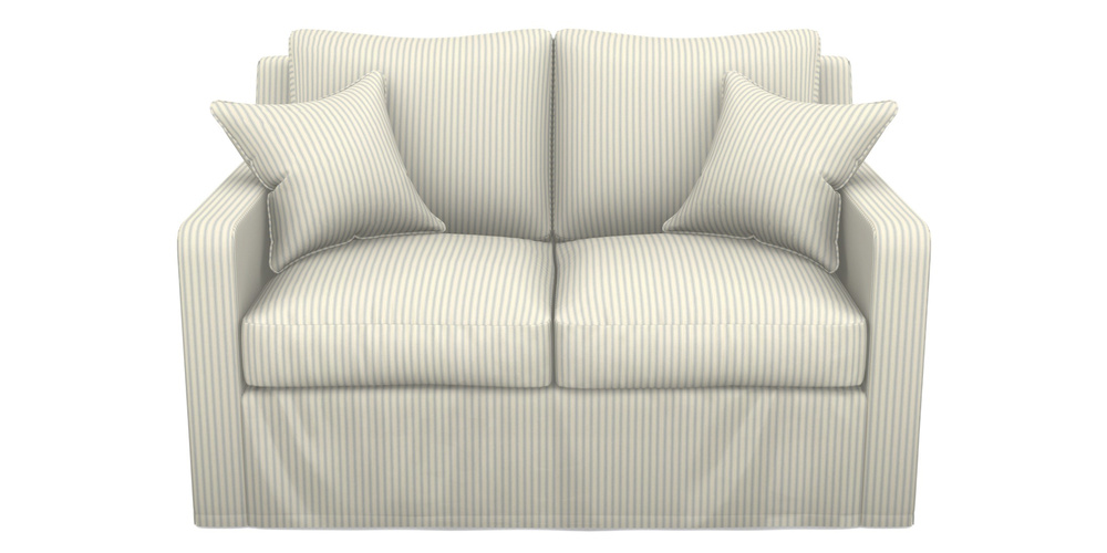 Product photograph of Stopham Sofa Bed 2 Seater Sofa Bed In Cotton Stripe - Sky from Sofas and Stuff Limited