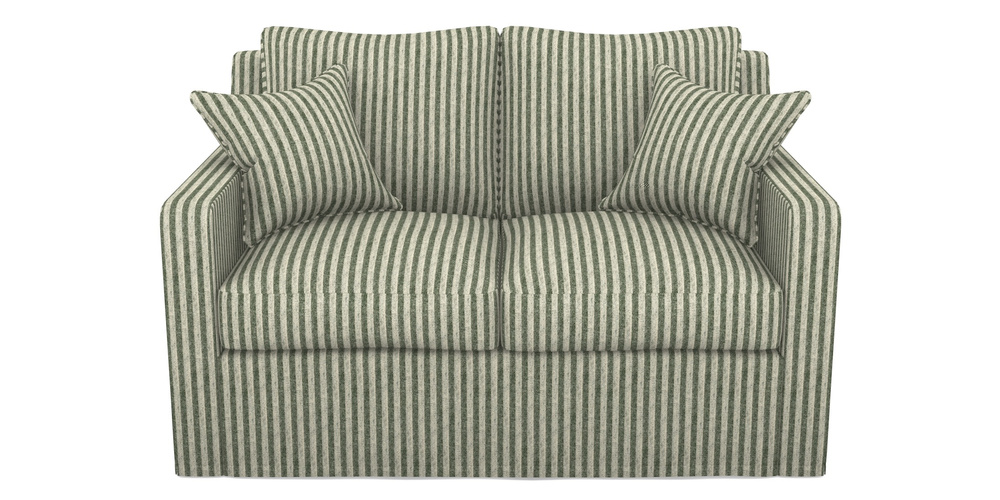 Product photograph of Stopham Sofa Bed 2 Seater Sofa Bed In Cloth 22 - Pinstripe - Courgette from Sofas and Stuff Limited