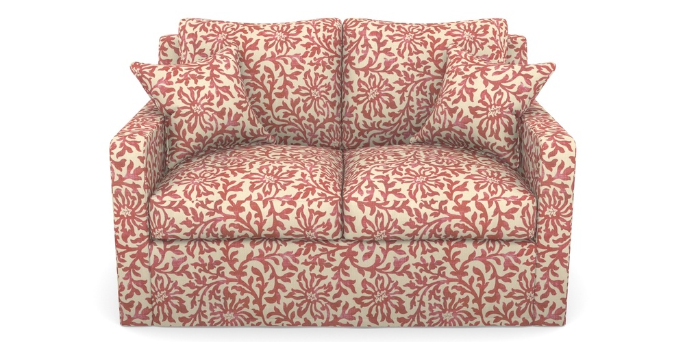 Product photograph of Stopham Sofa Bed 2 Seater Sofa Bed In V A Brompton Collection - Floral Scroll - Chilli from Sofas and Stuff Limited