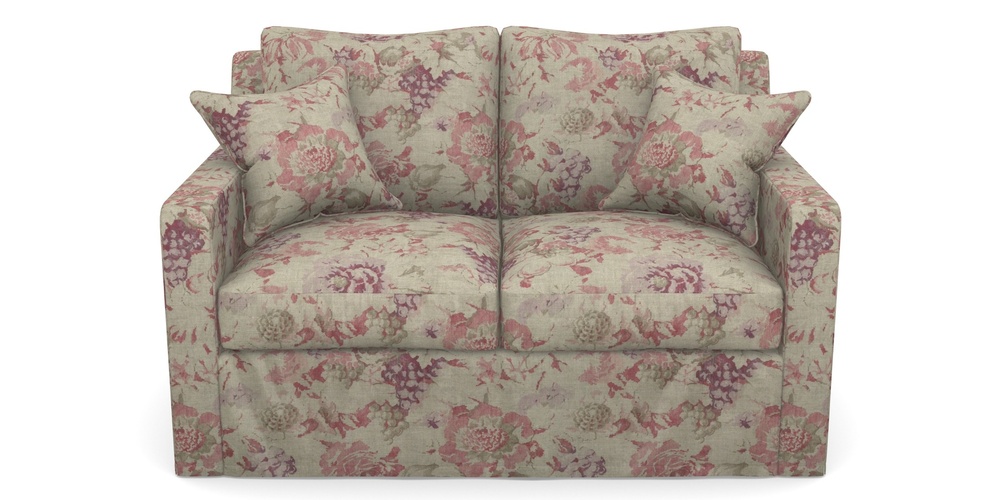 Product photograph of Stopham Sofa Bed 2 Seater Sofa Bed In Floral Linen - Faith Rose Quartz from Sofas and Stuff Limited