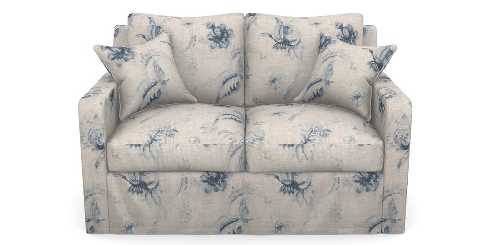 Product photograph of Stopham Sofa Bed 2 Seater Sofa Bed In Floral Linen - Lela Mystery Indigo from Sofas and Stuff Limited