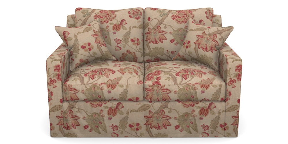 Product photograph of Stopham Sofa Bed 2 Seater Sofa Bed In Floral Linen - Indienne T Rosso from Sofas and Stuff Limited
