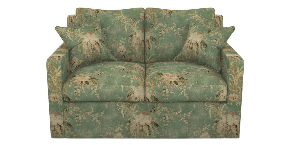 Product photograph of Stopham Sofa Bed 2 Seater Sofa Bed In Floral Linen - Zefferino Emerald from Sofas and Stuff Limited