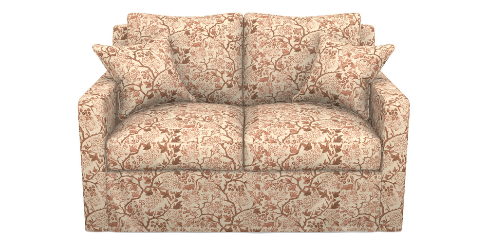 Product photograph of Stopham Sofa Bed 2 Seater Sofa Bed In Rhs Collection - Gertrude Jekyll Linen Cotton Blend - Rust from Sofas and Stuff Limited