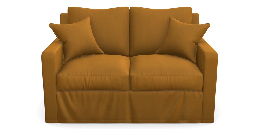 Product photograph of Stopham Sofa Bed 2 Seater Sofa Bed In House Clever Velvet - Ochre from Sofas and Stuff Limited