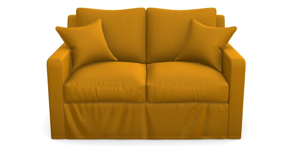Product photograph of Stopham Sofa Bed 2 Seater Sofa Bed In House Velvet - Saffron from Sofas and Stuff Limited