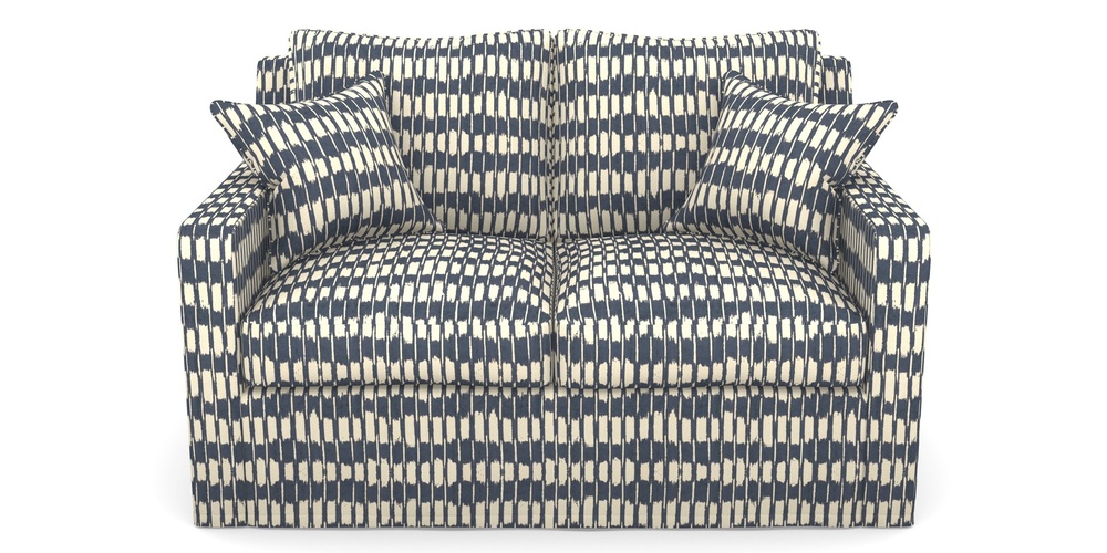 Product photograph of Stopham Sofa Bed 2 Seater Sofa Bed In V A Brompton Collection - Ikat - Midnight Blue from Sofas and Stuff Limited