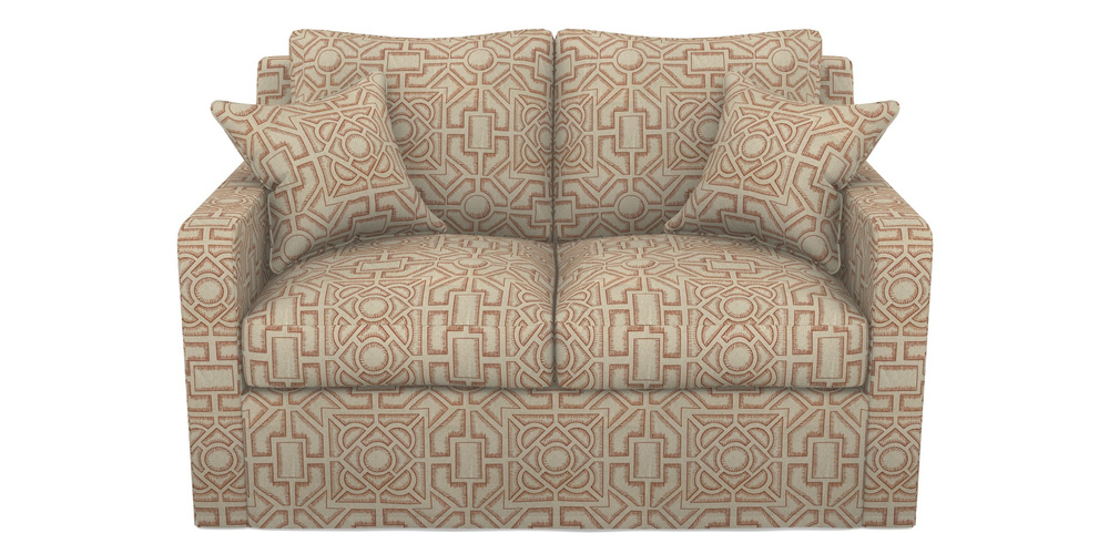 Product photograph of Stopham Sofa Bed 2 Seater Sofa Bed In Rhs Collection - Large Knot Garden Linen - Terracotta from Sofas and Stuff Limited