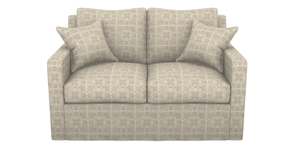 Product photograph of Stopham Sofa Bed 2 Seater Sofa Bed In Rhs Collection - Small Knot Garden Cotton Weave - Gold from Sofas and Stuff Limited