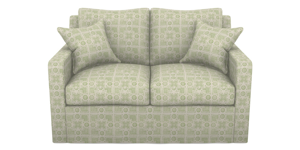 Product photograph of Stopham Sofa Bed 2 Seater Sofa Bed In Rhs Collection - Small Knot Garden Cotton Weave - Green from Sofas and Stuff Limited