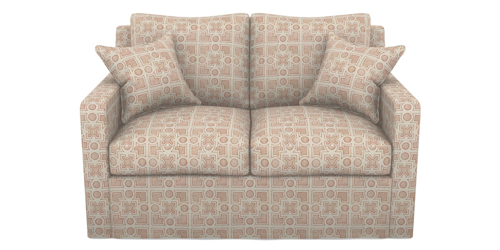 Product photograph of Stopham Sofa Bed 2 Seater Sofa Bed In Rhs Collection - Small Knot Garden Cotton Weave - Terracotta from Sofas and Stuff Limited