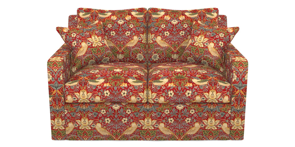 Product photograph of Stopham Sofa Bed 2 Seater Sofa Bed In William Morris Collection - Strawberry Thief - Crimson Slate from Sofas and Stuff Limited