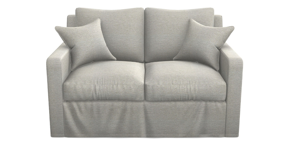 Product photograph of Stopham Sofa Bed 2 Seater Sofa Bed In Textured Velvet - Silver from Sofas and Stuff Limited