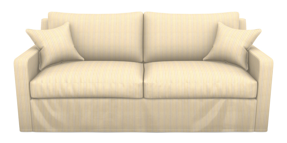 Product photograph of Stopham Sofa Bed 3 Seater Sofa Bed In Cloth 22 - Racing Stripes Ayr - Lemon from Sofas and Stuff Limited