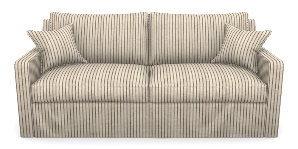 Product photograph of Stopham Sofa Bed 3 Seater Sofa Bed In Cloth 18 Stripes - Ticking - Bible Black from Sofas and Stuff Limited