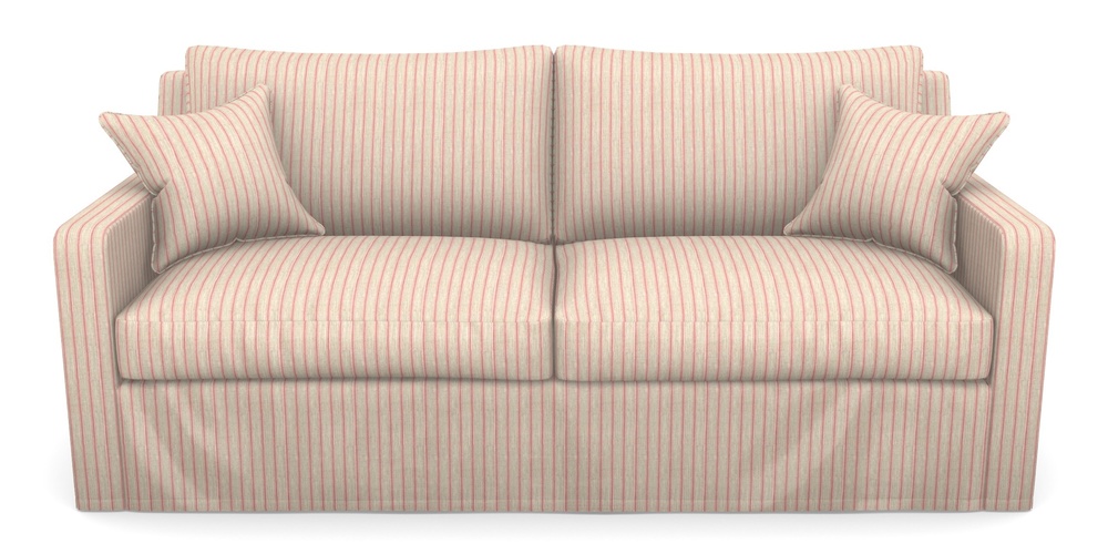 Product photograph of Stopham Sofa Bed 3 Seater Sofa Bed In Cloth 18 Stripes - Ticking - Cranberry from Sofas and Stuff Limited