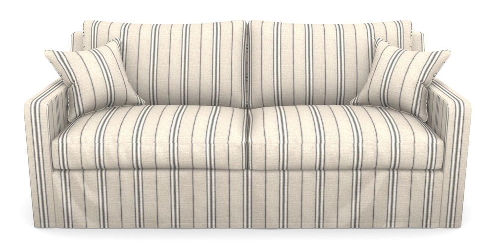 Product photograph of Stopham Sofa Bed 3 Seater Sofa Bed In Cloth 18 Stripes - Regimental - Bible Black from Sofas and Stuff Limited