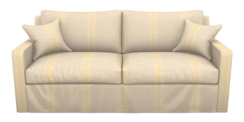 Product photograph of Stopham Sofa Bed 3 Seater Sofa Bed In Cloth 22 - Racing Stripes Cheltenham - Lemon from Sofas and Stuff Limited