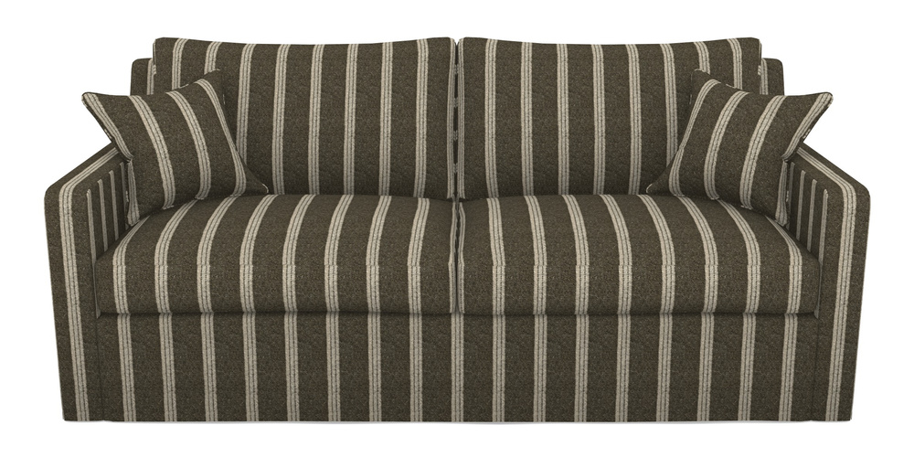 Product photograph of Stopham Sofa Bed 3 Seater Sofa Bed In Cloth 20 - Design 2 - Olive Stripe from Sofas and Stuff Limited