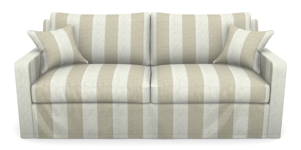 Product photograph of Stopham Sofa Bed 3 Seater Sofa Bed In Dovedale Linen Stripe - Chalk from Sofas and Stuff Limited