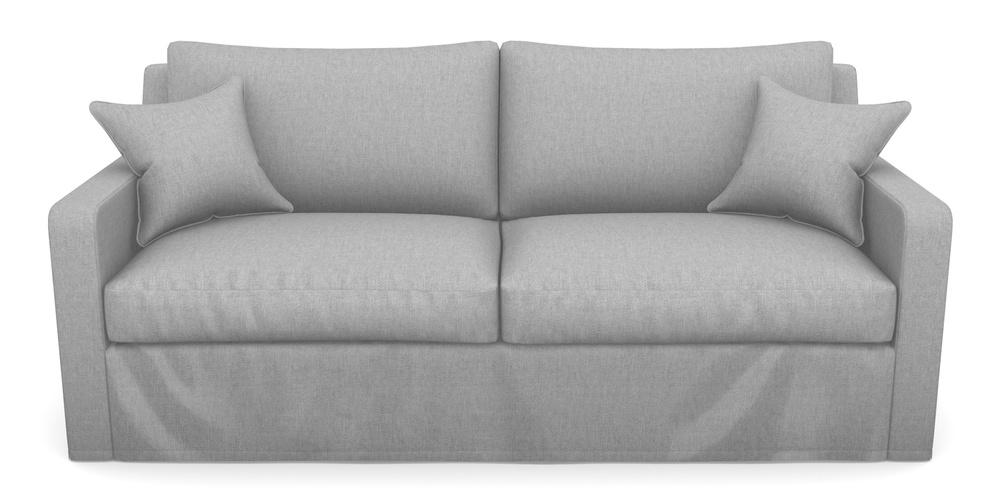 Product photograph of Stopham Sofa Bed 3 Seater Sofa Bed In Easy Clean Plain - Silver from Sofas and Stuff Limited