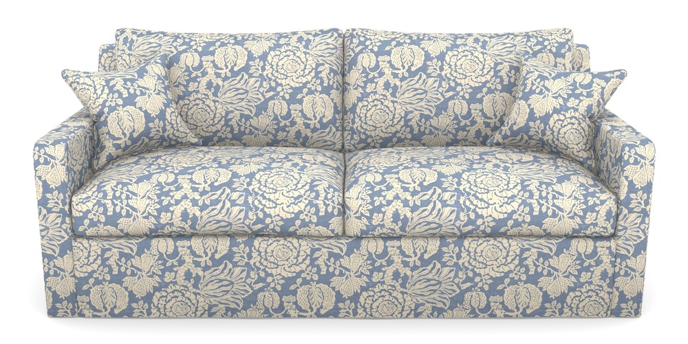 Product photograph of Stopham Sofa Bed 3 Seater Sofa Bed In V A Brompton Collection - Flowering Kale - Morning Blue from Sofas and Stuff Limited