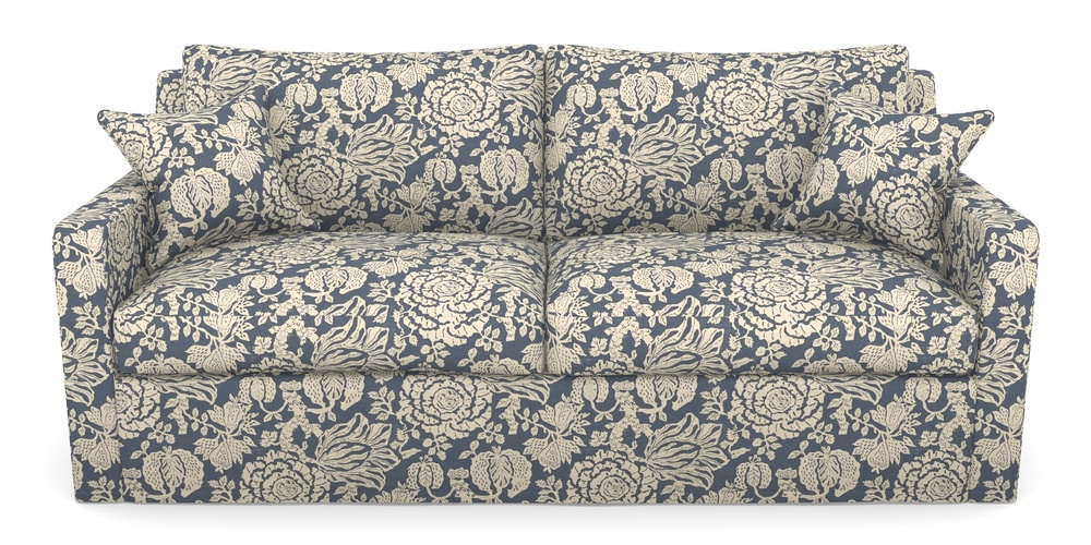 Product photograph of Stopham Sofa Bed 3 Seater Sofa Bed In V A Brompton Collection - Flowering Kale - Midnight Blue from Sofas and Stuff Limited