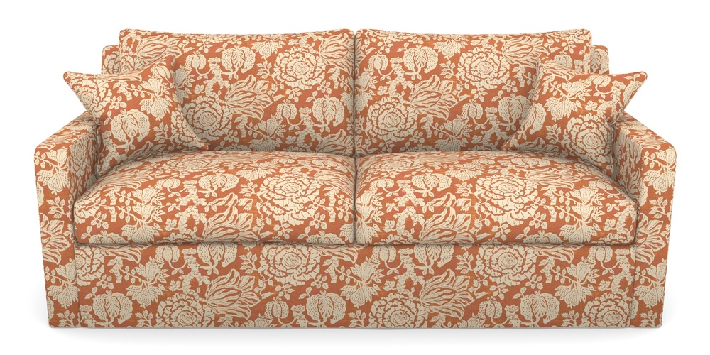 Product photograph of Stopham Sofa Bed 3 Seater Sofa Bed In V A Brompton Collection - Flowering Kale - Terracotta from Sofas and Stuff Limited