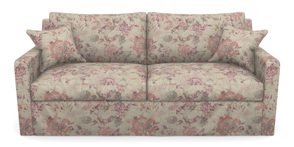 Product photograph of Stopham Sofa Bed 3 Seater Sofa Bed In Floral Linen - Faith Antique Sangria from Sofas and Stuff Limited