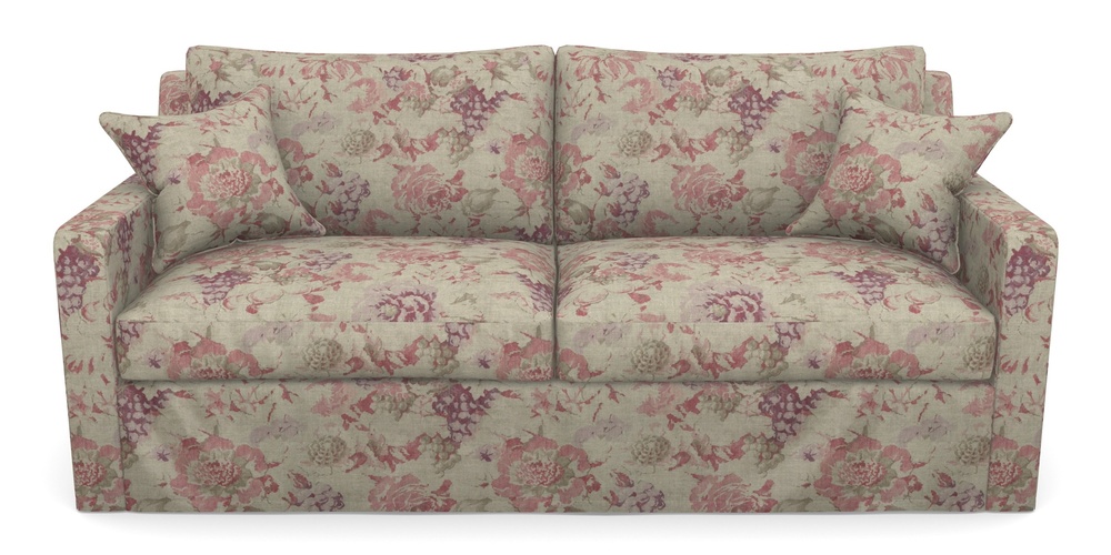 Product photograph of Stopham Sofa Bed 3 Seater Sofa Bed In Floral Linen - Faith Rose Quartz from Sofas and Stuff Limited