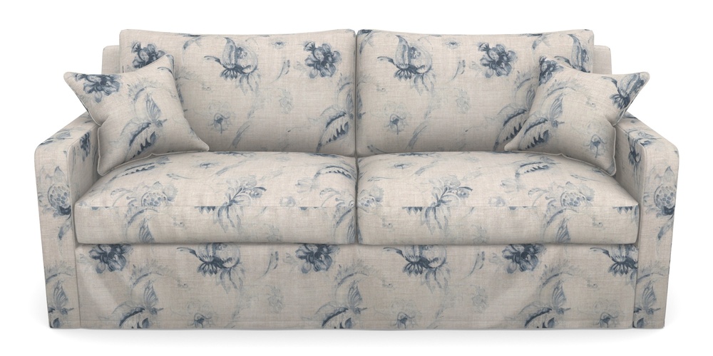 Product photograph of Stopham Sofa Bed 3 Seater Sofa Bed In Floral Linen - Lela Mystery Indigo from Sofas and Stuff Limited