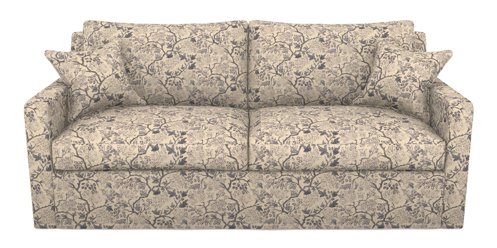 Product photograph of Stopham Sofa Bed 3 Seater Sofa Bed In Rhs Collection - Gertrude Jekyll Linen Cotton Blend - Navy from Sofas and Stuff Limited