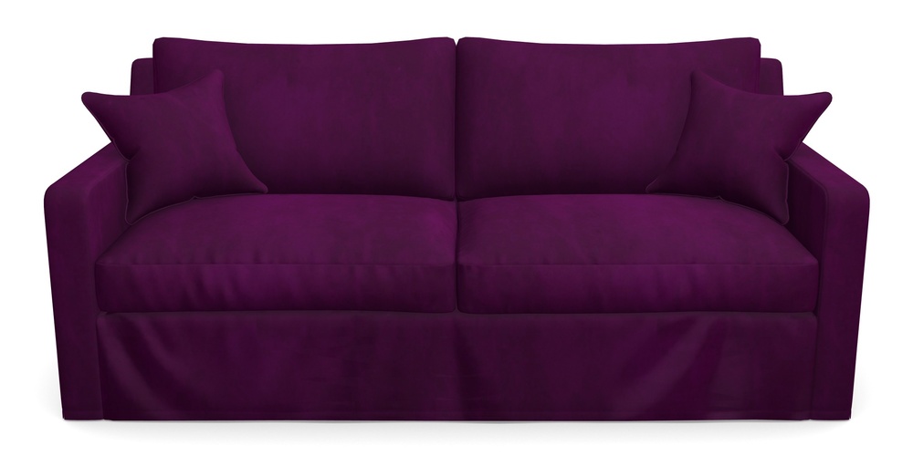 Product photograph of Stopham Sofa Bed 3 Seater Sofa Bed In House Clever Velvet - Aubergine from Sofas and Stuff Limited