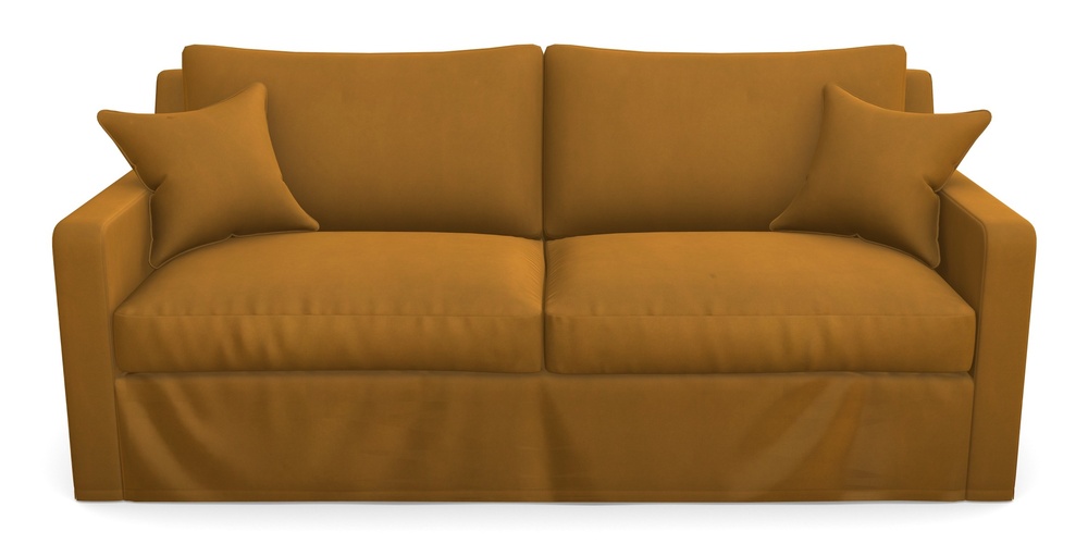 Product photograph of Stopham Sofa Bed 3 Seater Sofa Bed In House Clever Velvet - Ochre from Sofas and Stuff Limited