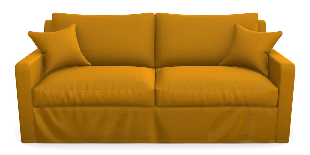 Product photograph of Stopham Sofa Bed 3 Seater Sofa Bed In House Velvet - Saffron from Sofas and Stuff Limited