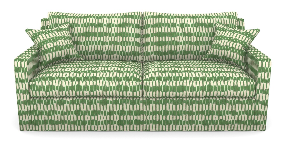 Product photograph of Stopham Sofa Bed 3 Seater Sofa Bed In V A Brompton Collection - Ikat - Basil from Sofas and Stuff Limited