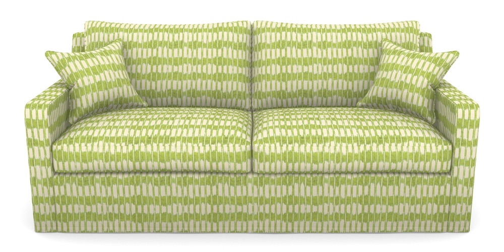 Product photograph of Stopham Sofa Bed 3 Seater Sofa Bed In V A Brompton Collection - Ikat - Lime from Sofas and Stuff Limited