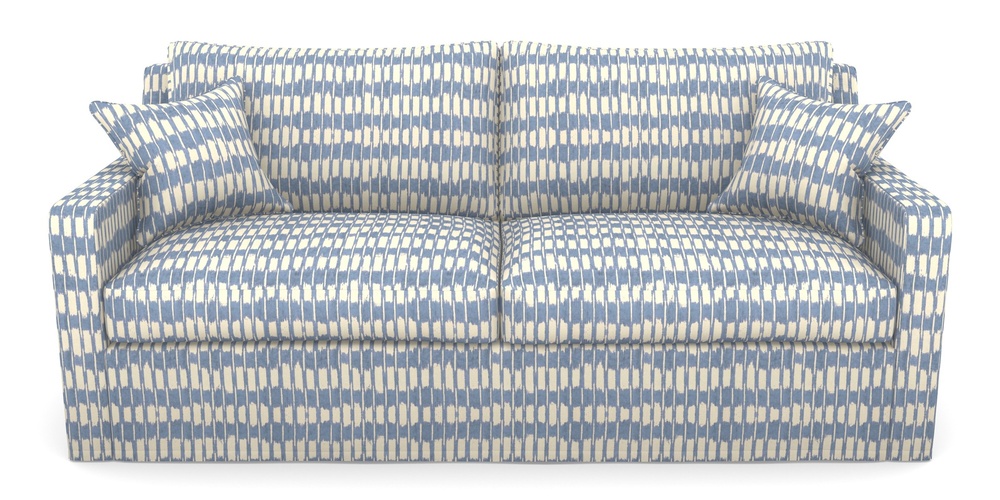 Product photograph of Stopham Sofa Bed 3 Seater Sofa Bed In V A Brompton Collection - Ikat - Morning Blue from Sofas and Stuff Limited