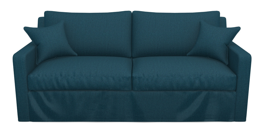 Product photograph of Stopham Sofa Bed 3 Seater Sofa Bed In Plain Linen Cotton - Ink Pot from Sofas and Stuff Limited