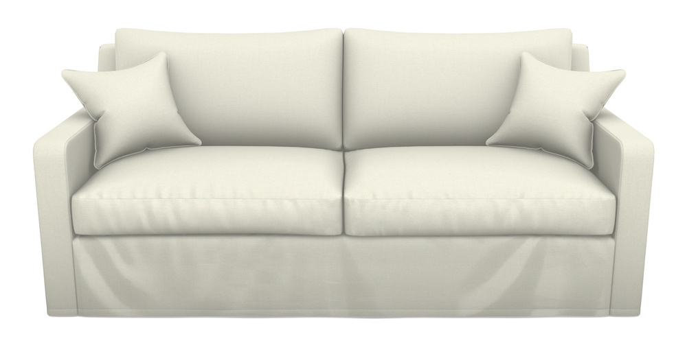 Product photograph of Stopham Sofa Bed 3 Seater Sofa Bed In Plain Linen Cotton - Meringue from Sofas and Stuff Limited