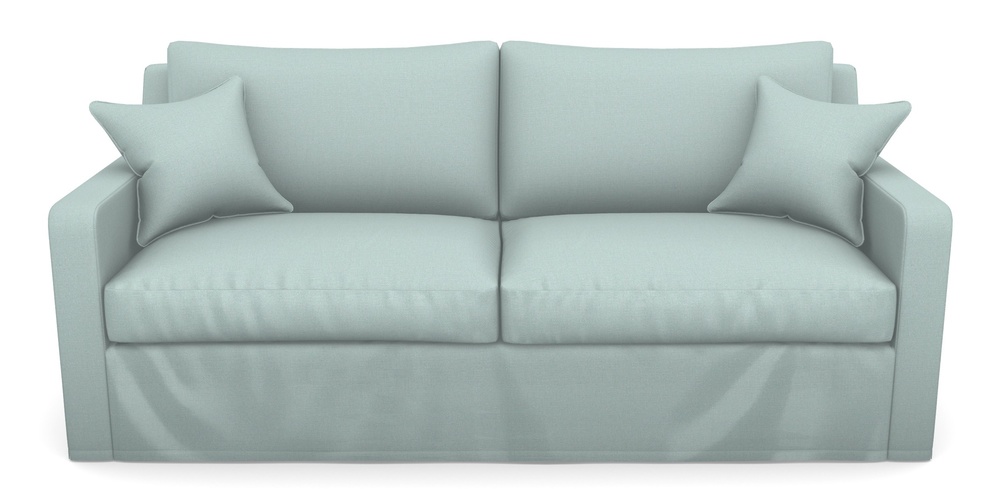 Product photograph of Stopham Sofa Bed 3 Seater Sofa Bed In Plain Linen Cotton - Robins Egg from Sofas and Stuff Limited