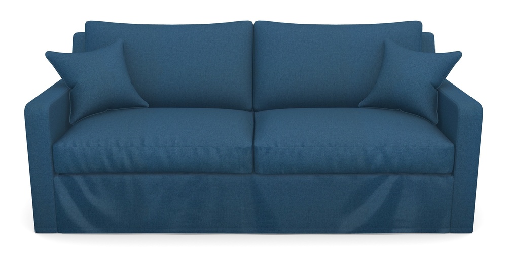 Product photograph of Stopham Sofa Bed 3 Seater Sofa Bed In Plain Linen Cotton - Royal Blue from Sofas and Stuff Limited