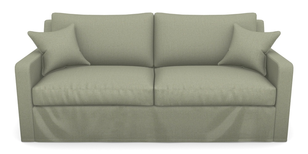 Product photograph of Stopham Sofa Bed 3 Seater Sofa Bed In Plain Linen Cotton - Sage from Sofas and Stuff Limited