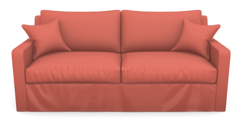 Product photograph of Stopham Sofa Bed 3 Seater Sofa Bed In Plain Linen Cotton - Tequila Sunset from Sofas and Stuff Limited